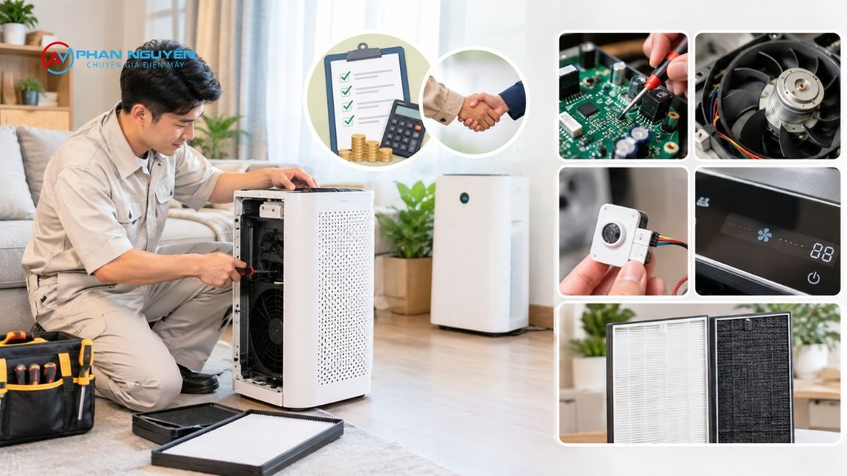 Báo giá chi tiết dịch vụ sửa máy lọc không khí tại Hà Đông
