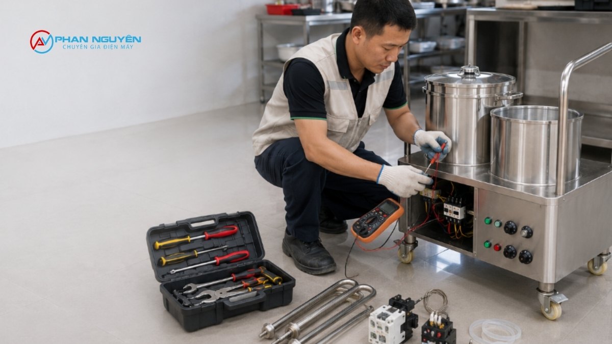 Thợ sửa nồi bánh tráng cuốn điện tại Hà Nội của Điện Máy Phan Nguyên có gì khác biệt?