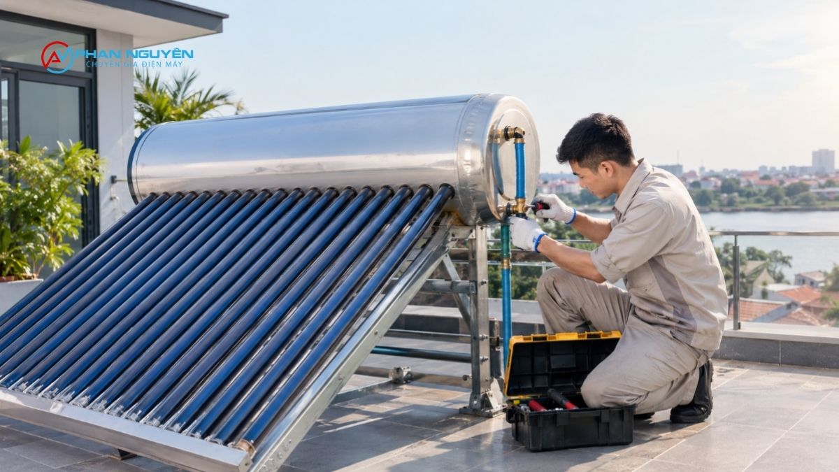 Các lỗi máy nước nóng năng lượng mặt trời thường gặp tại Bắc Ninh