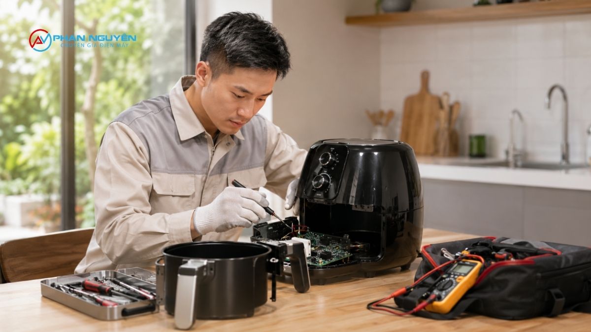 Dịch vụ sửa nồi chiên không dầu tại nhà Hà Nội của Điện Máy Phan Nguyên
