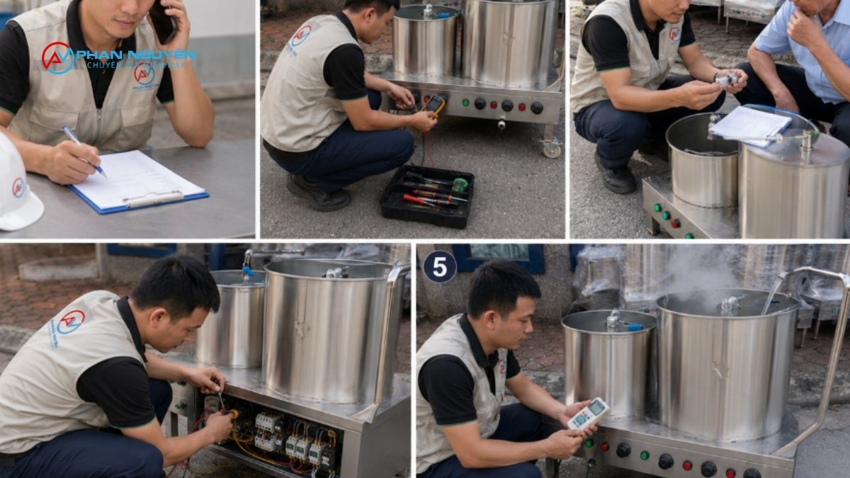 Dịch vụ sửa nồi tráng bánh cuốn điện tại Bắc Ninh, Bắc Giang của Điện Máy Phan Nguyên