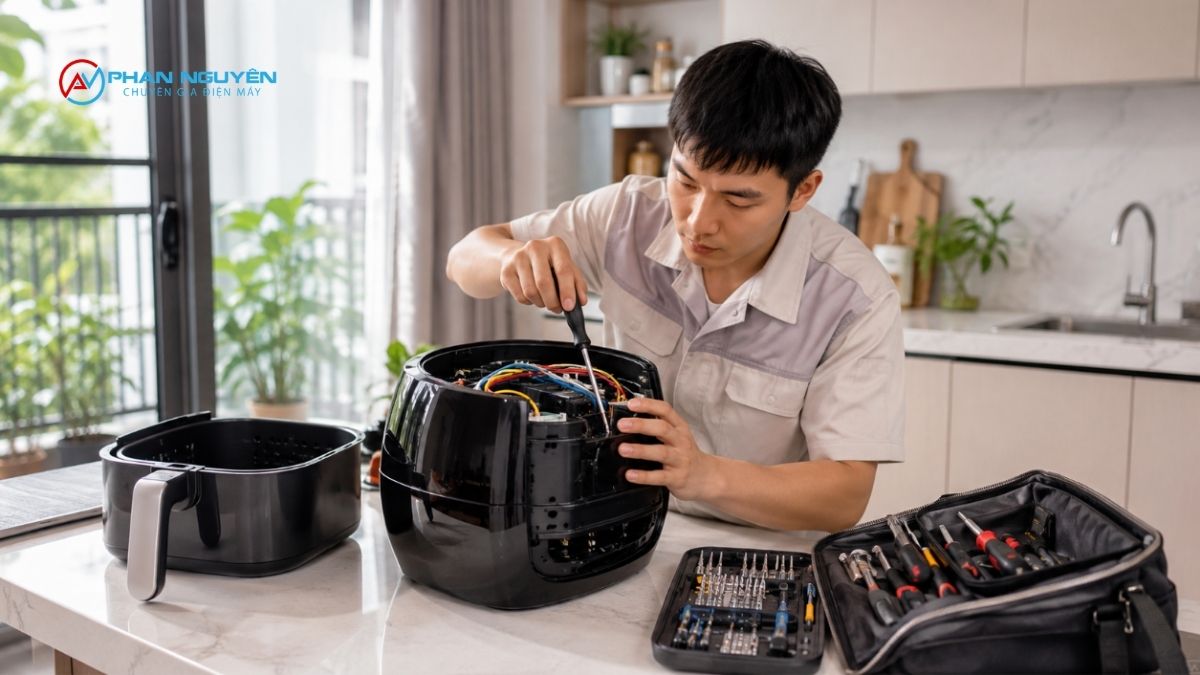 Khu vực phục vụ sửa nồi chiên không dầu tại nhà ở Hà Nội