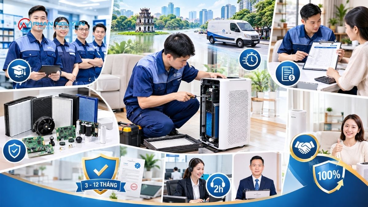 Bảng giá tham khảo sửa máy lọc không khí tại Hà Nội