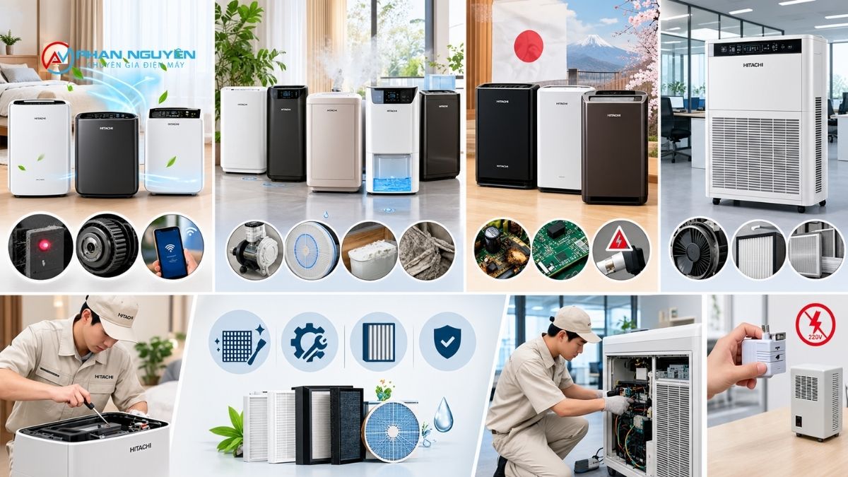 Các Dòng Máy Lọc Không Khí Hitachi Phổ Biến Và Lỗi Thường Gặp Theo Từng Dòng