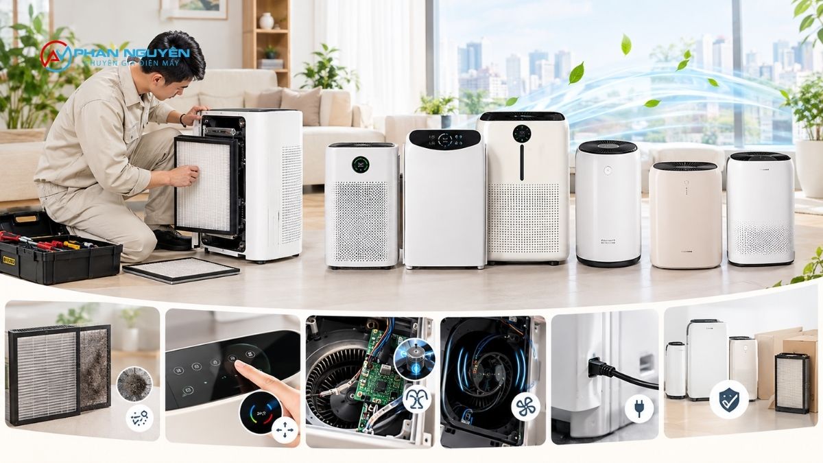 Các dòng máy lọc không khí Sunhouse Phan Nguyên nhận sửa chữa