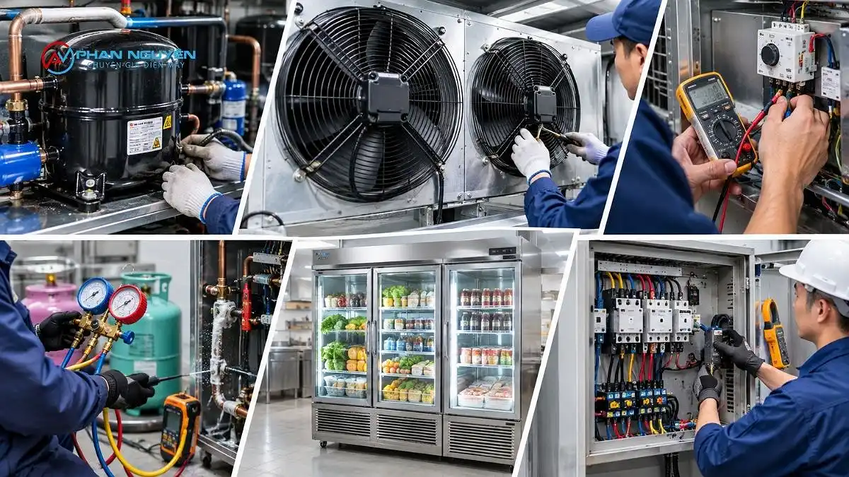 Các hạng mục sửa chữa tủ mát công nghiệp phổ biến