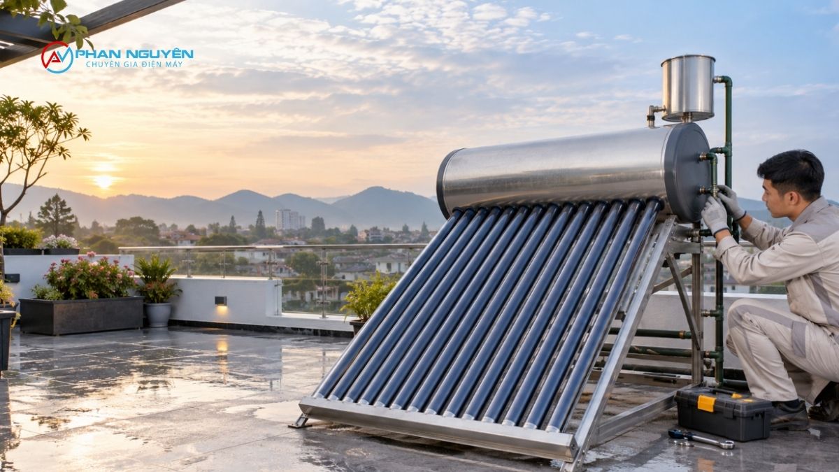Các lỗi máy nước nóng năng lượng mặt trời thường gặp tại Bắc Giang