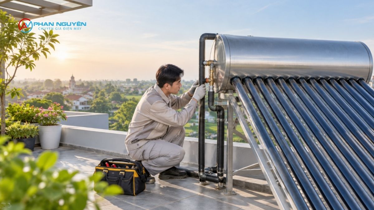 Các lỗi máy nước nóng năng lượng mặt trời thường gặp tại Hưng Yên