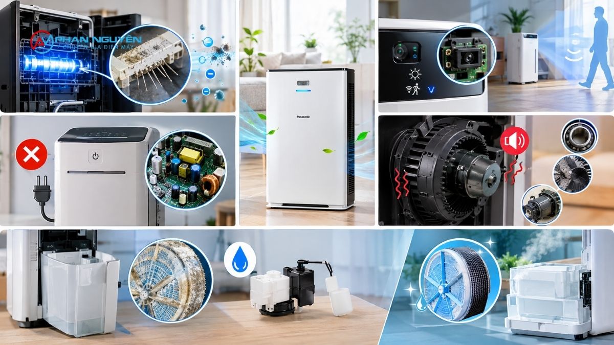 Các lỗi riêng thường gặp trên máy lọc không khí Panasonic