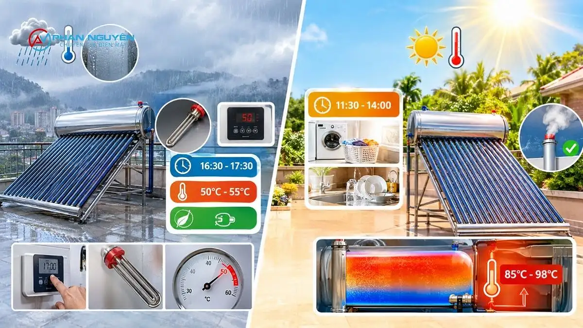 Cách tăng hiệu quả làm nóng nước theo mùa và thời tiết