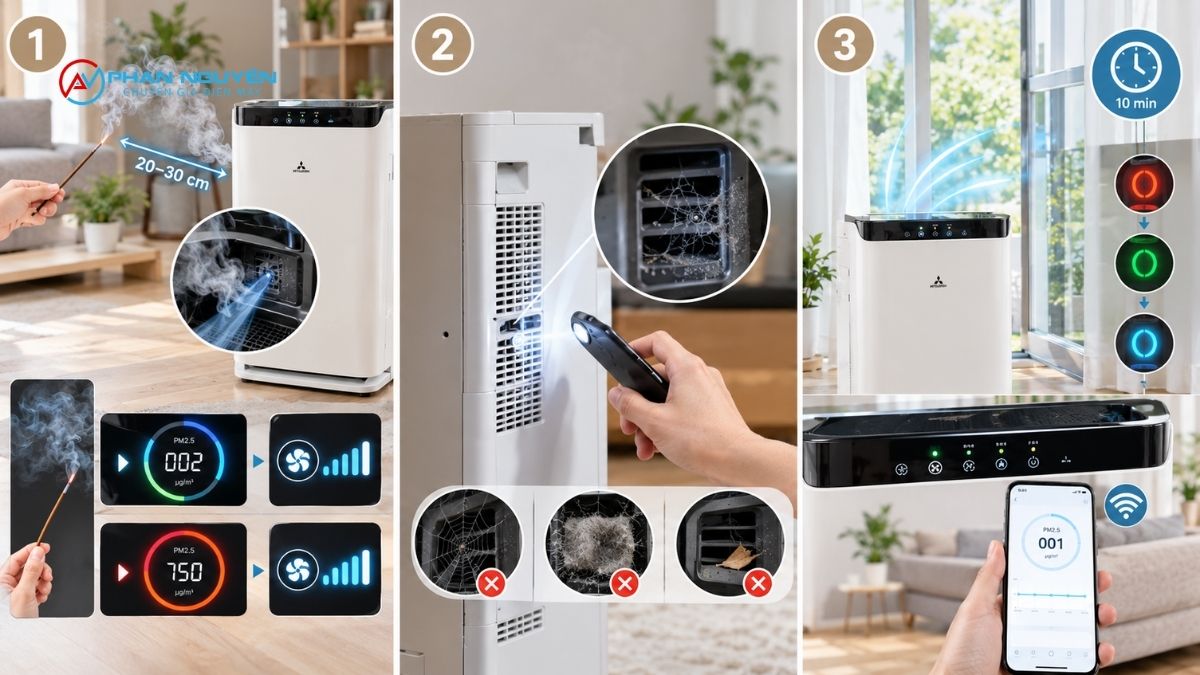 Cách tự kiểm tra cảm biến máy lọc không khí tại nhà (3 bước)