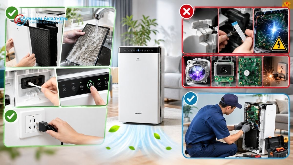 Có nên tự sửa máy lọc không khí Panasonic tại nhà không?