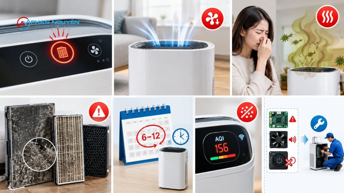 Dấu hiệu cho thấy màng lọc máy lọc không khí đã hết hạn, cần thay mới