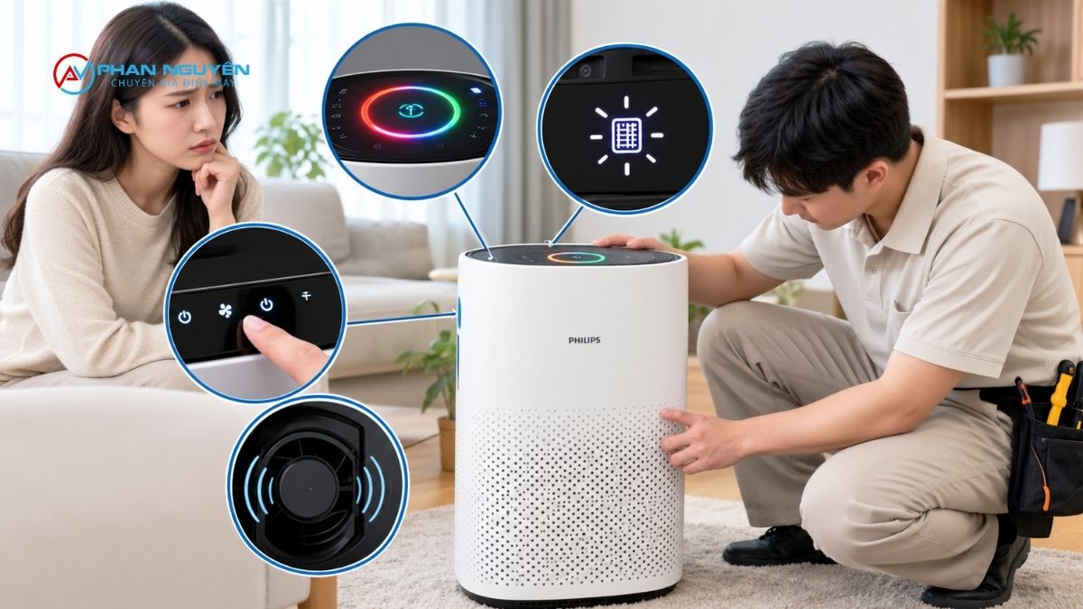 Dấu hiệu đặc trưng cho thấy máy lọc không khí Philips cần thợ kiểm tra