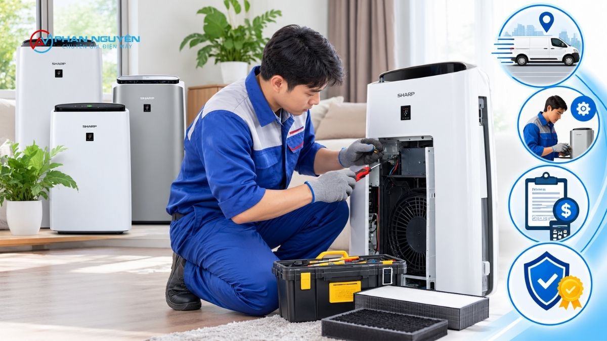 Dịch vụ sửa máy lọc không khí Sharp của Phan Nguyên