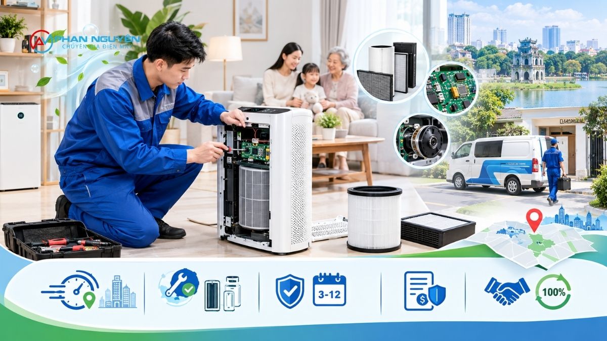 Dịch vụ sửa máy lọc không khí tại Hà Nội của Điện Máy Phan Nguyên