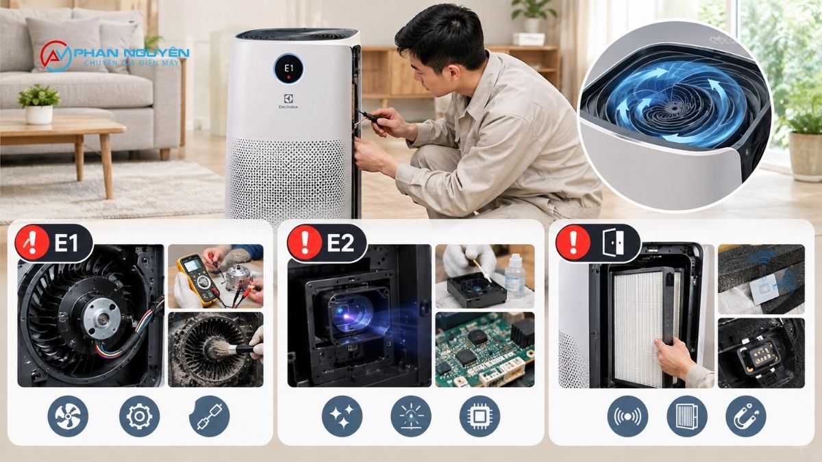 Giải Mã Mã Lỗi Máy Lọc Không Khí Electrolux – E1, E2 Và Lỗi Cửa Lọc