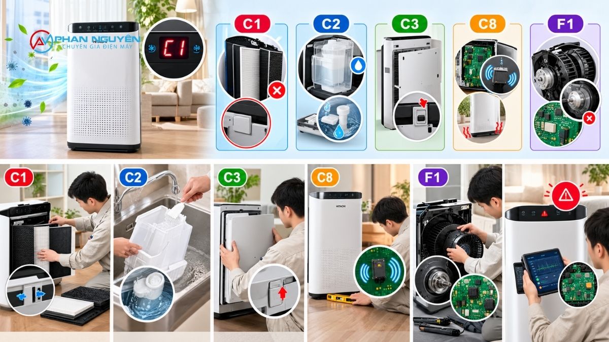 Giải Mã Mã Lỗi Riêng Của Máy Lọc Không Khí Hitachi