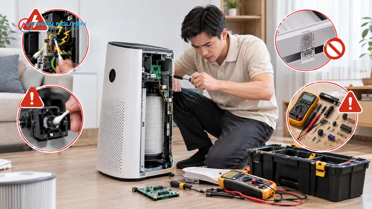 Khi Nào Sửa Máy Lọc Không Khí Tại Nhà Có Thể Gây Rủi Ro?