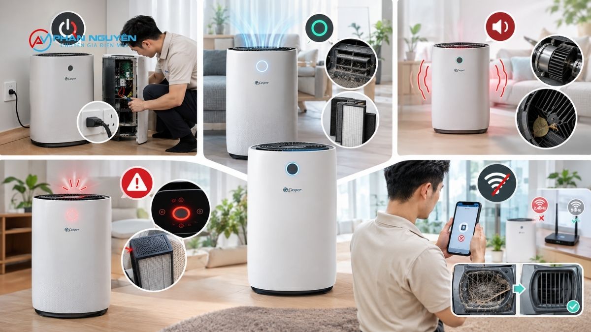 Máy Lọc Không Khí Casper Gặp Lỗi Gì Thường Gặp Nhất?
