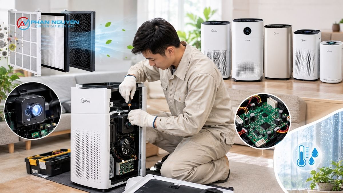 Máy Lọc Không Khí Midea Có Đặc Điểm Gì Khiến Việc Sửa Chữa Cần Thợ Hiểu Đúng Dòng Máy?