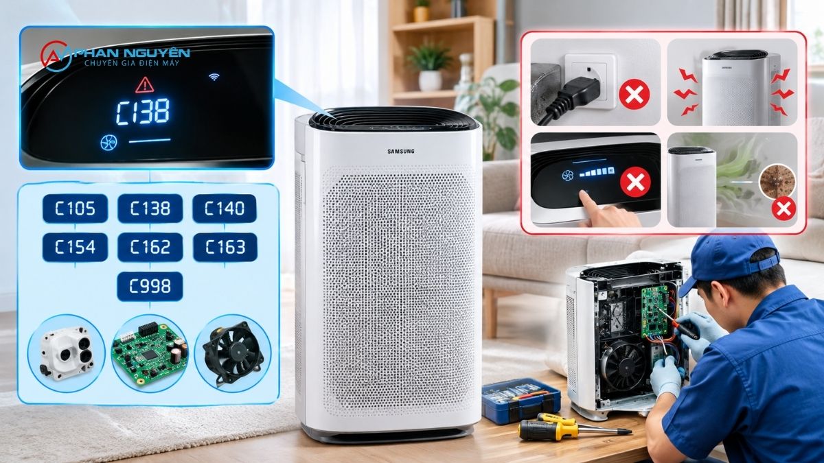 Máy Lọc Không Khí Samsung Thường Gặp Những Lỗi Nào?