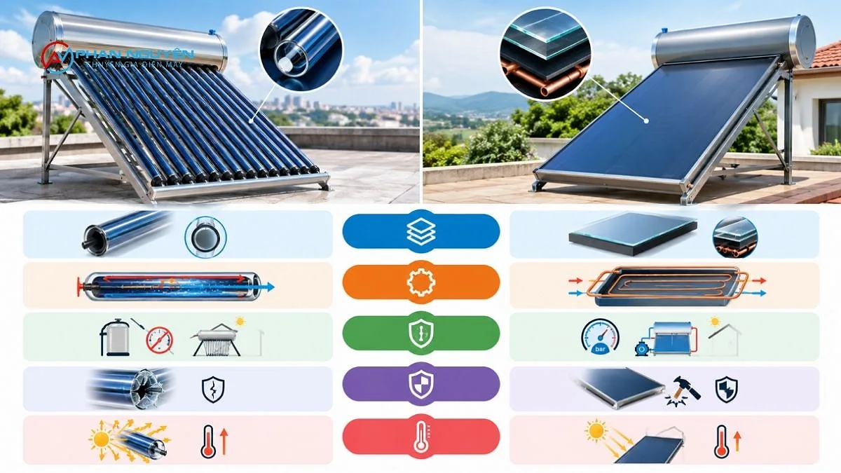 Nguyên Lý Hoạt Động Của Máy Nước Nóng Năng Lượng Mặt Trời