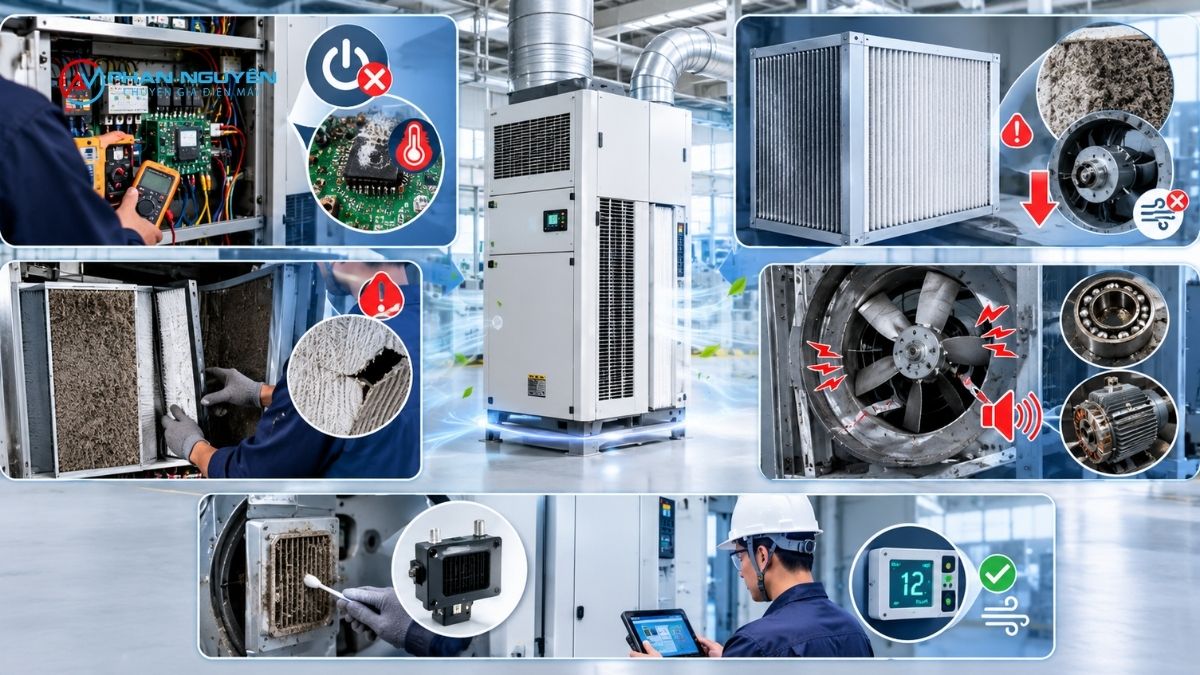 Những sự cố thường gặp ở máy lọc không khí công nghiệp