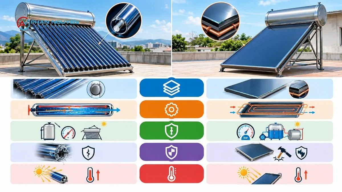 Ống Chân Không Và Tấm Phẳng Khác Nhau Thế Nào Về Cấu Tạo?