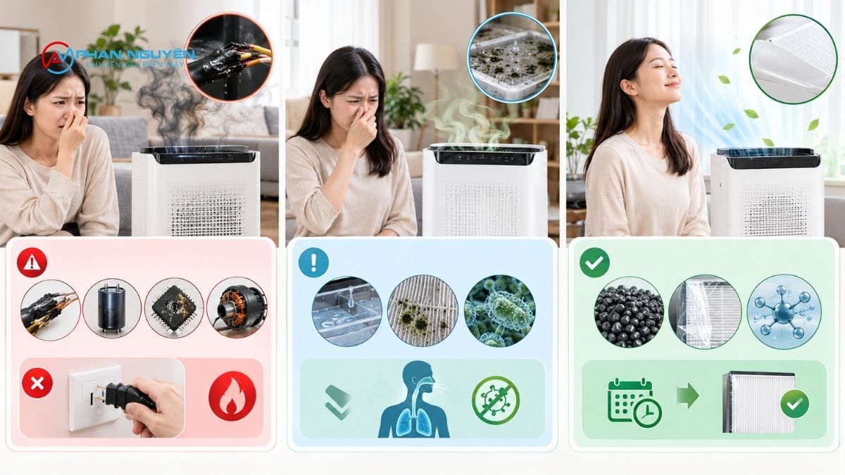 Phân biệt 3 loại mùi bất thường thường gặp ở máy lọc không khí