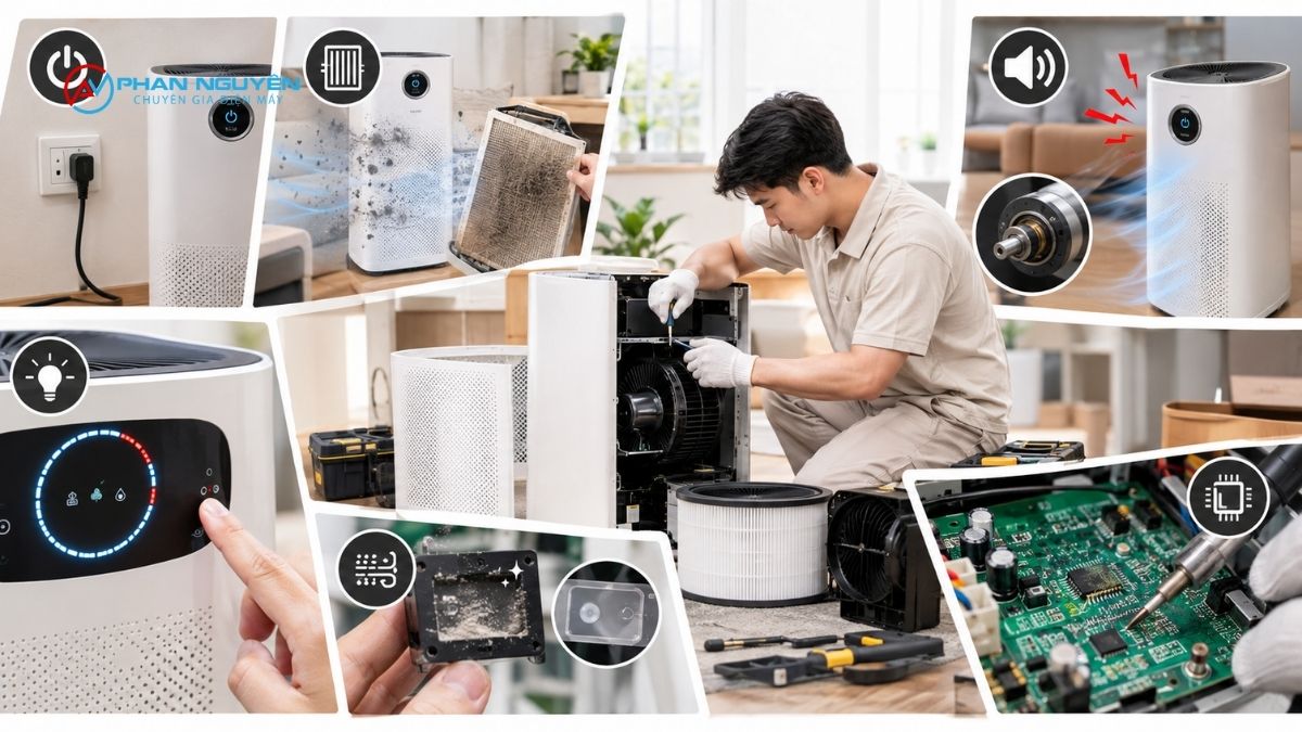 Tổng Hợp Lỗi Đặc Trưng Trên Máy Lọc Không Khí Midea Và Cách Khắc Phục