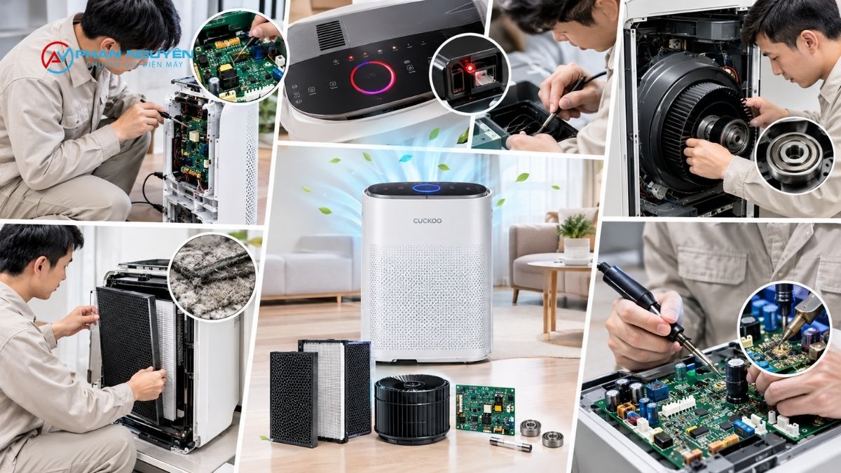 Tổng hợp lỗi thường gặp trên máy lọc không khí Cuckoo và cách khắc phục