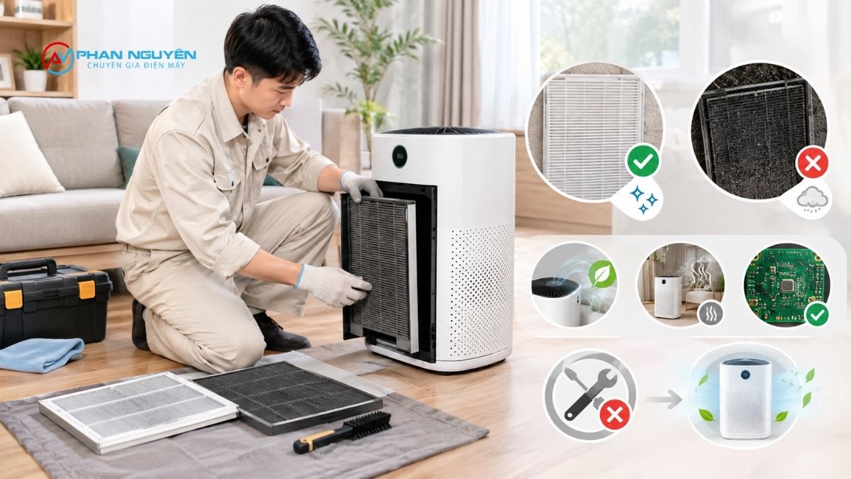 Vệ sinh hay sửa chữa máy lọc không khí sunhouse – phân biệt nhanh