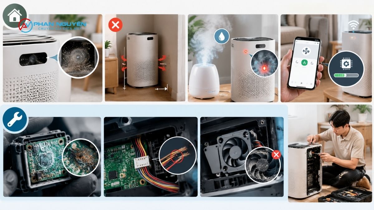 Vì sao cảm biến máy lọc không khí ngừng hoạt động? (Phân theo mức độ)