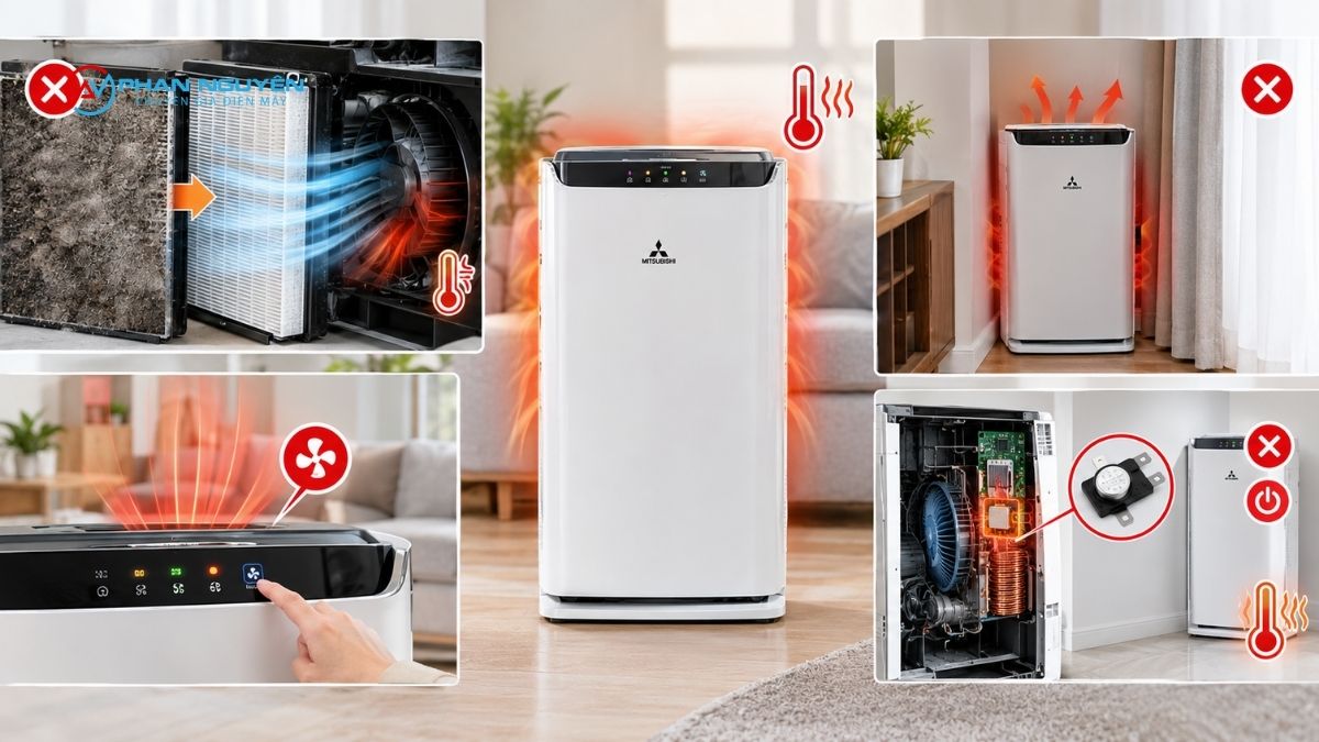 Vì sao máy lọc không khí bị nóng bất thường?