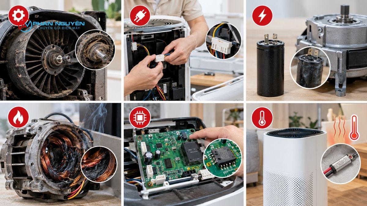 Vì Sao Máy Lọc Không Khí Quạt Không Chạy? 6 Nguyên Nhân Phổ Biến