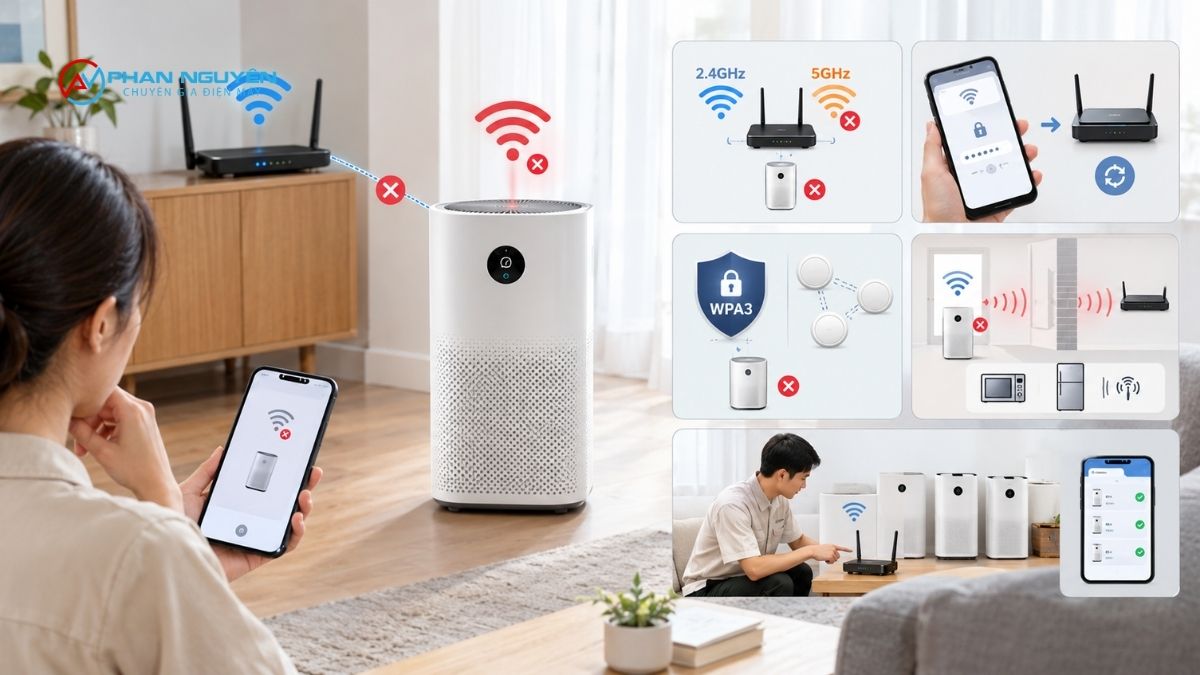 Vì Sao Máy Lọc Không Khí Tự Nhiên Mất Kết Nối Wifi Dù Trước Đó Vẫn Dùng Bình Thường?