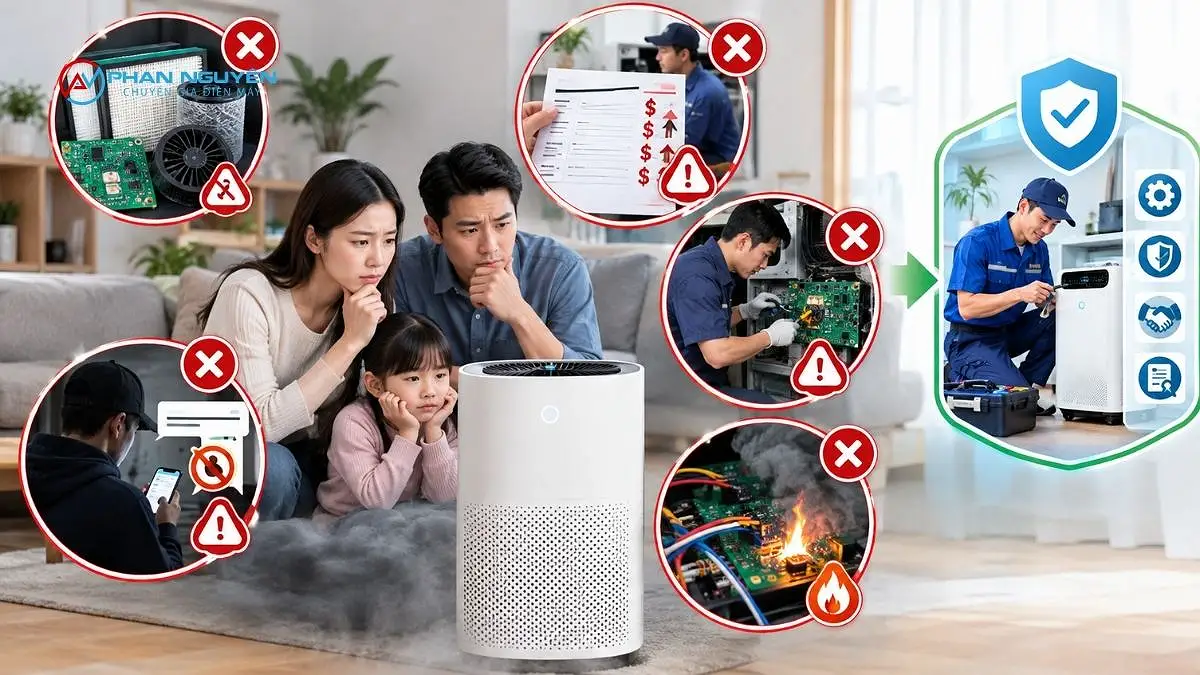 Vì sao nên cẩn trọng khi chọn đơn vị sửa máy lọc không khí?