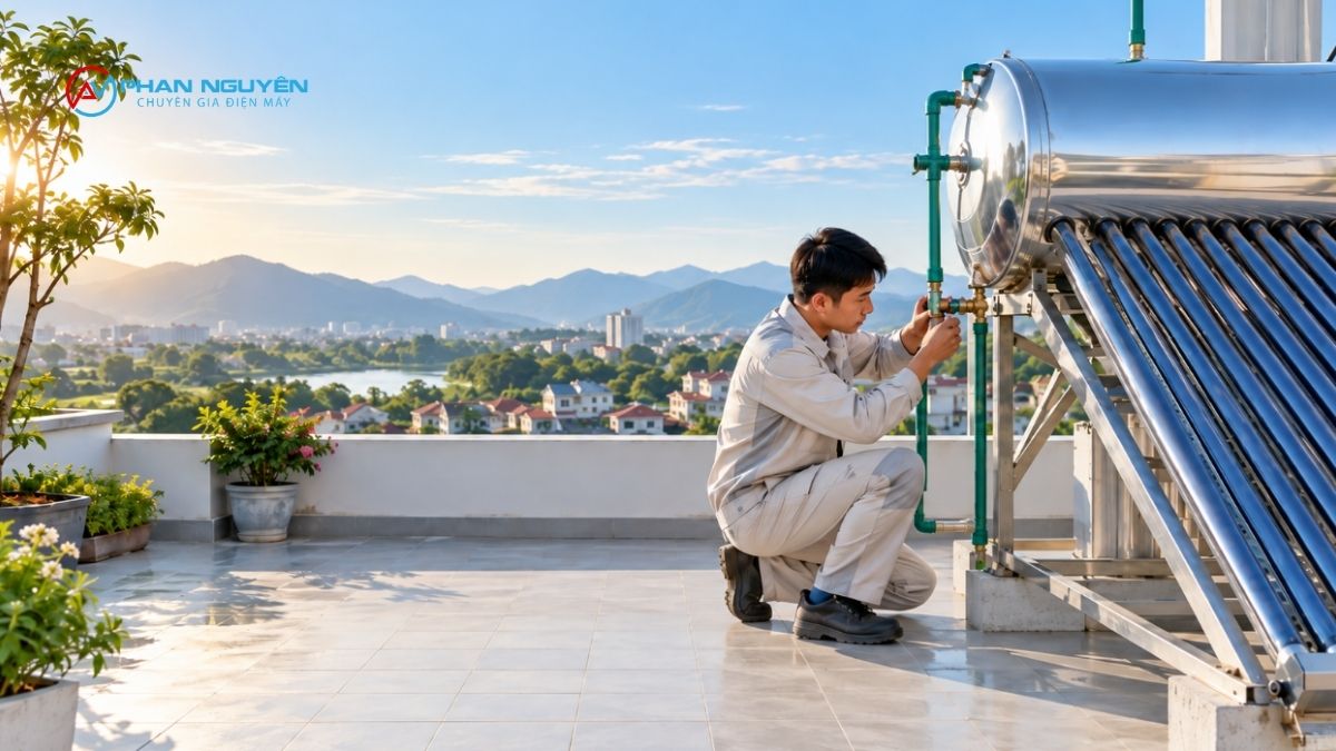 Vì sao nên chọn đơn vị sửa máy nước nóng năng lượng mặt trời hiểu rõ đặc thù Hưng Yên