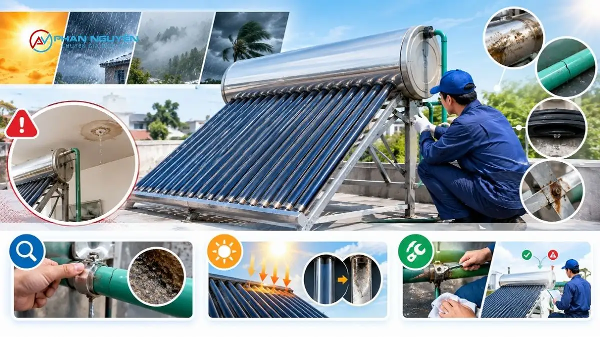 Vì sao nên chủ động tự kiểm tra máy nước nóng năng lượng mặt trời định kỳ?