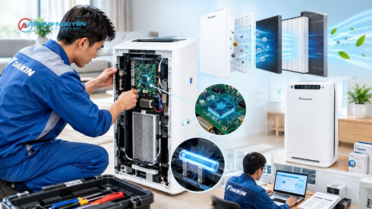 Vì sao sửa máy lọc không khí daikin cần thợ hiểu đúng công nghệ riêng của hãng?