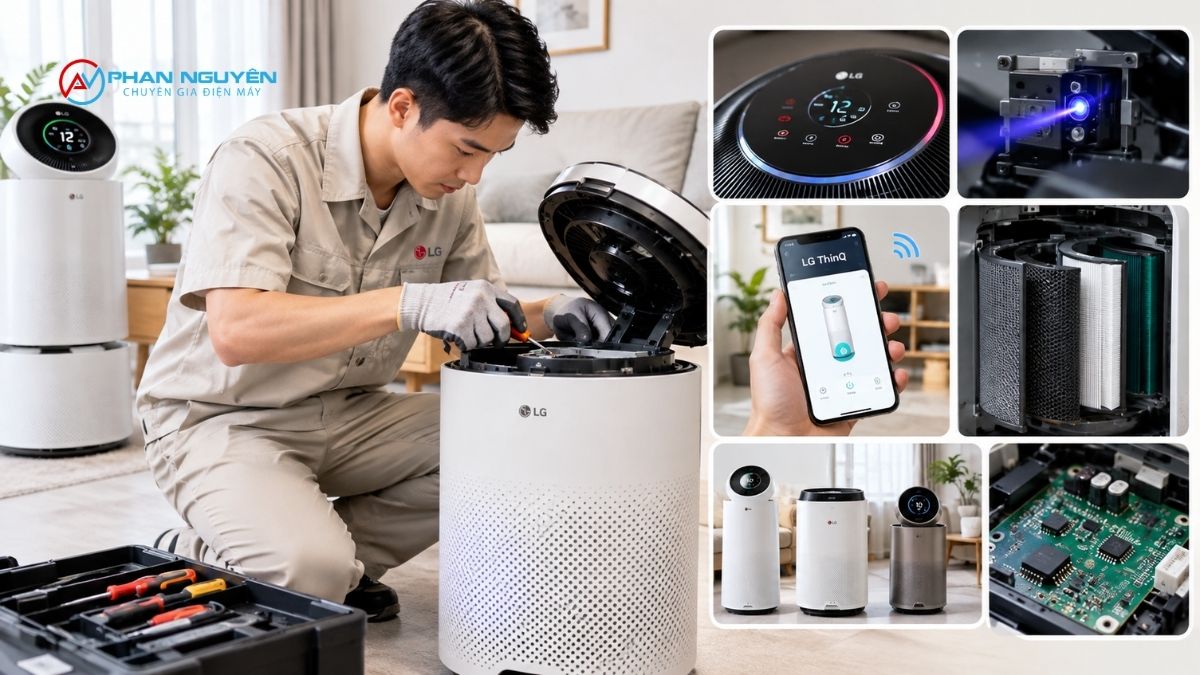 Vì sao sửa máy lọc không khí LG cần thợ hiểu rõ đặc thù riêng của hãng?