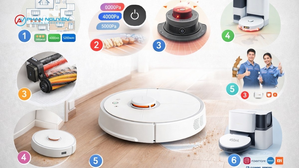 8 kinh nghiệm mua robot hút bụi lau nhà quan trọng nhất