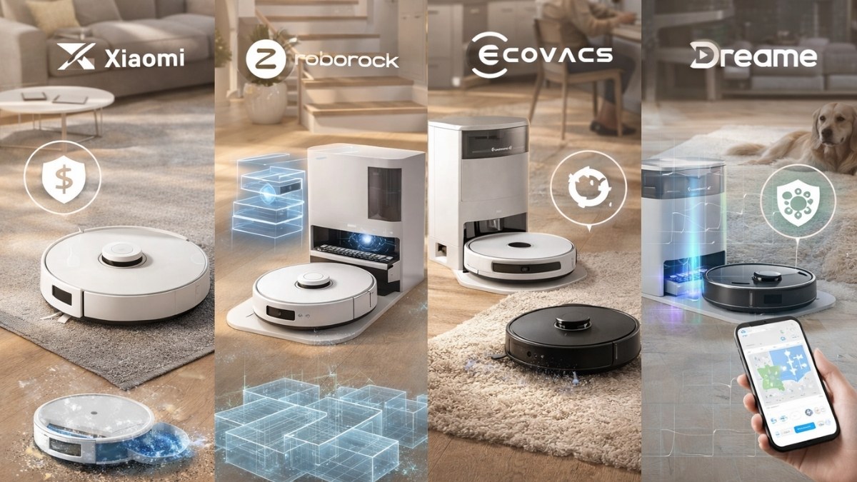 Bảng so sánh nhanh: Robot hút bụi hãng nào phù hợp với bạn?