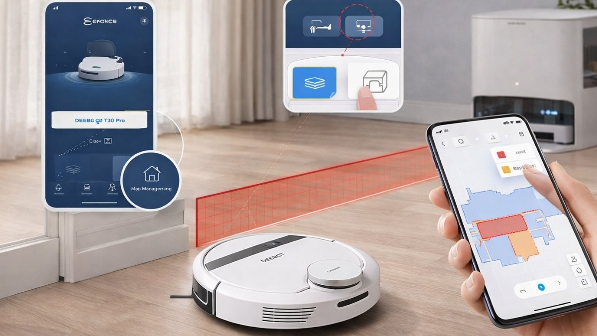 Cách tạo tường ảo cho robot hút bụi Ecovacs Deebot (app Ecovacs Home)