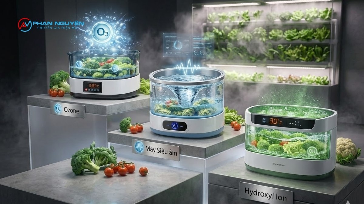 3 Công Nghệ Máy Rửa Rau Phổ Biến