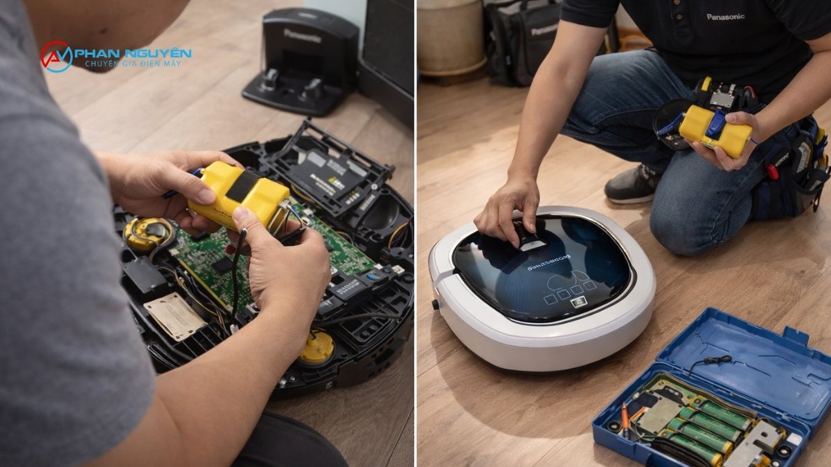 Dịch vụ thay pin robot hút bụi Panasonic tại Hà Nội