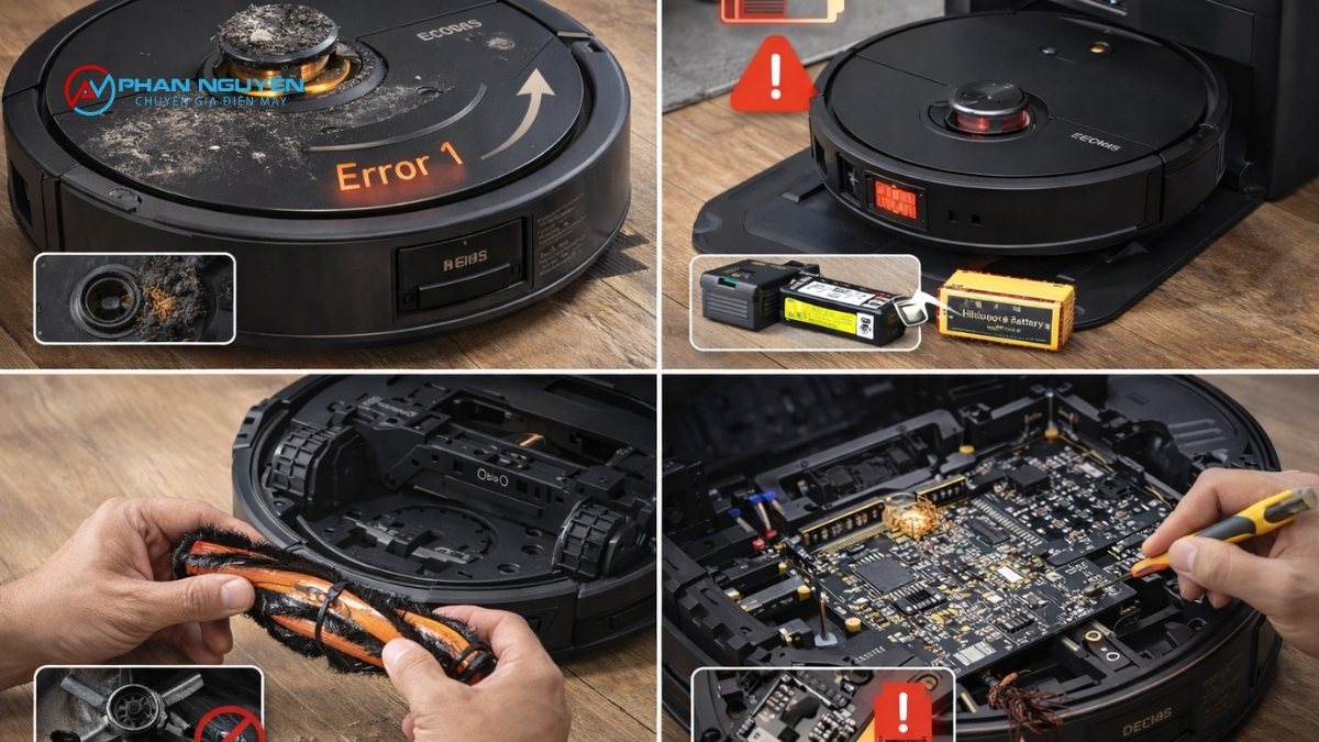Ecovacs Deebot Đang Gặp Lỗi Gì? – Nhận Diện Nhanh Trước Khi Sửa