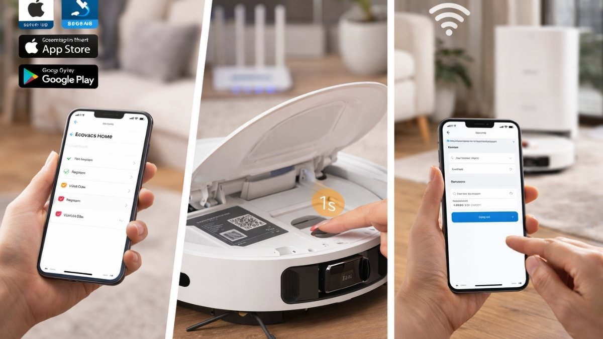 Hướng dẫn cài đặt và kết nối app robot hút bụi Ecovacs