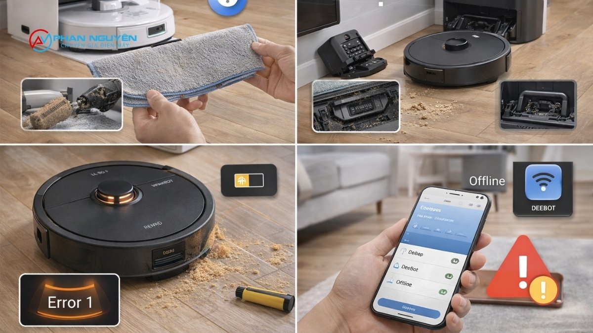 Những Lỗi Deebot Thường Gặp Nhất – Phân Theo Dòng Máy